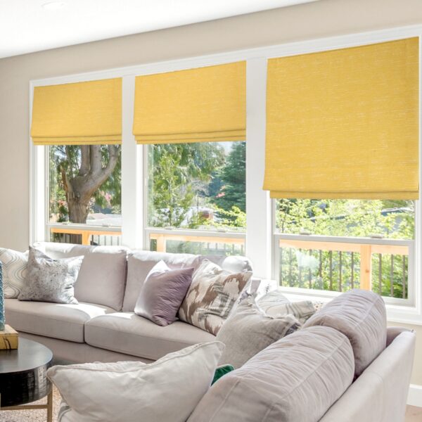 Roman Blinds Riyadh | Elegant Fabric Window Blinds with Motorized Control