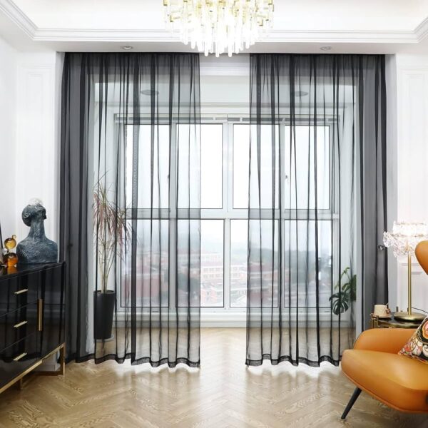 Sheer Day Curtains Riyadh | Dark Natural Light Styling Design