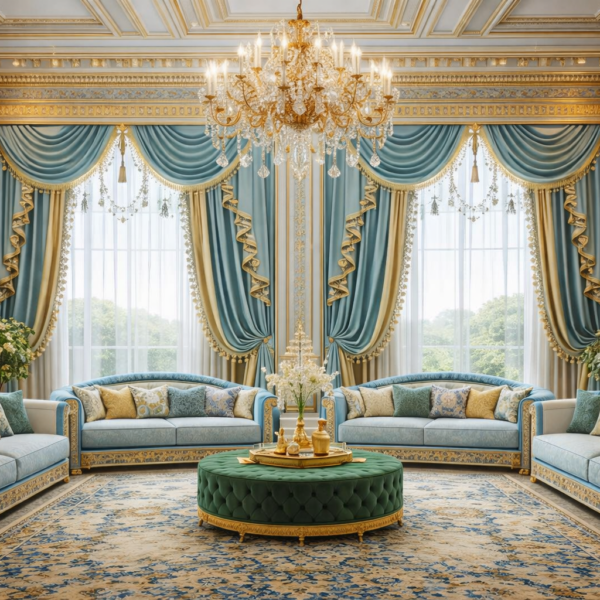 Luxury Majlis Curtains Riyadh | Traditional Modern Design
