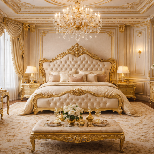 Luxury Tufted Velvet Bed – Riyadh