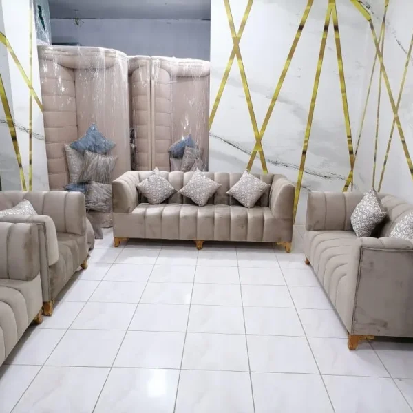 Modern Grey L-Shape Majlis Sofa – Custom Corner Seating Riyadh