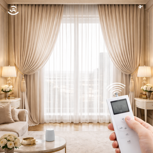 Motorized Wavy Curtains Riyadh | Smart Curtain System
