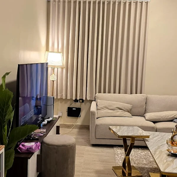 wavy curtains riyadh modern living room