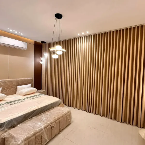 wavy curtains riyadh modern living room